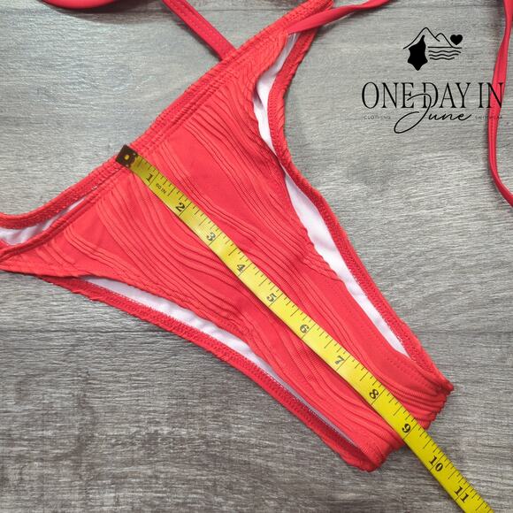 CharmLeaks Halter Underwire Tie Side Bikini Swimsuit Size M - Picture 3 of 4